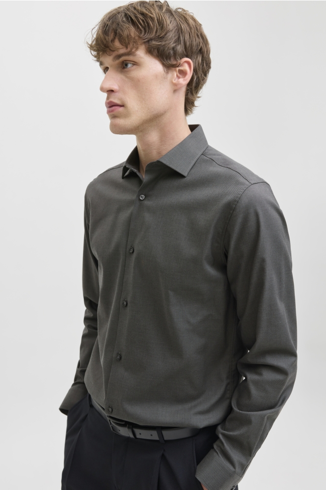 JPRBLAPARKER SHIRT L/S NOOS 12227385 DARK GREY